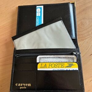 Carven Black Leather Wallet